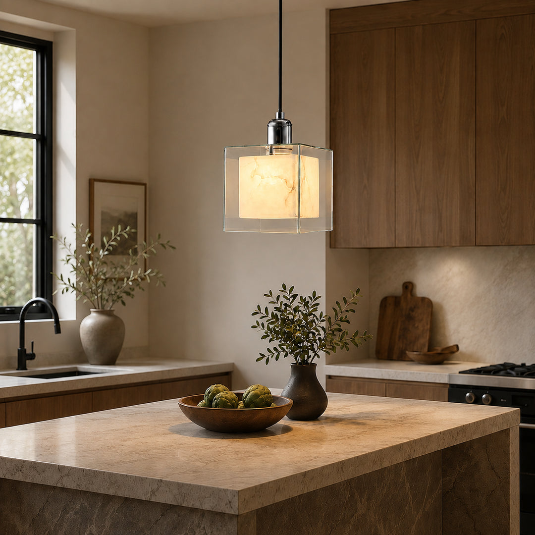 Cevrila Glass Cube Pendant Light 7
