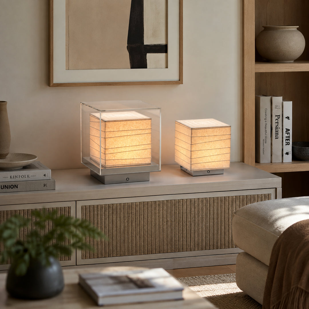 Cevrila Glass Cube Table Lamp 1
