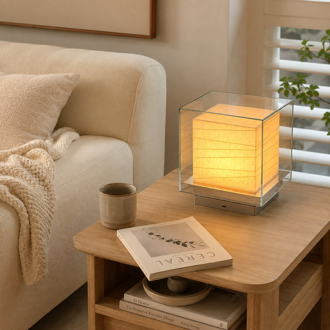 Cevrila Glass Cube Table Lamp 5