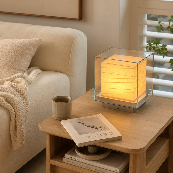 Cevrila Glass Cube Table Lamp 5