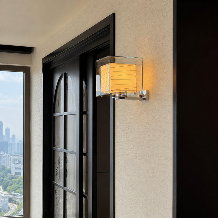 Cevrila Glass Cube Wall Lamp
