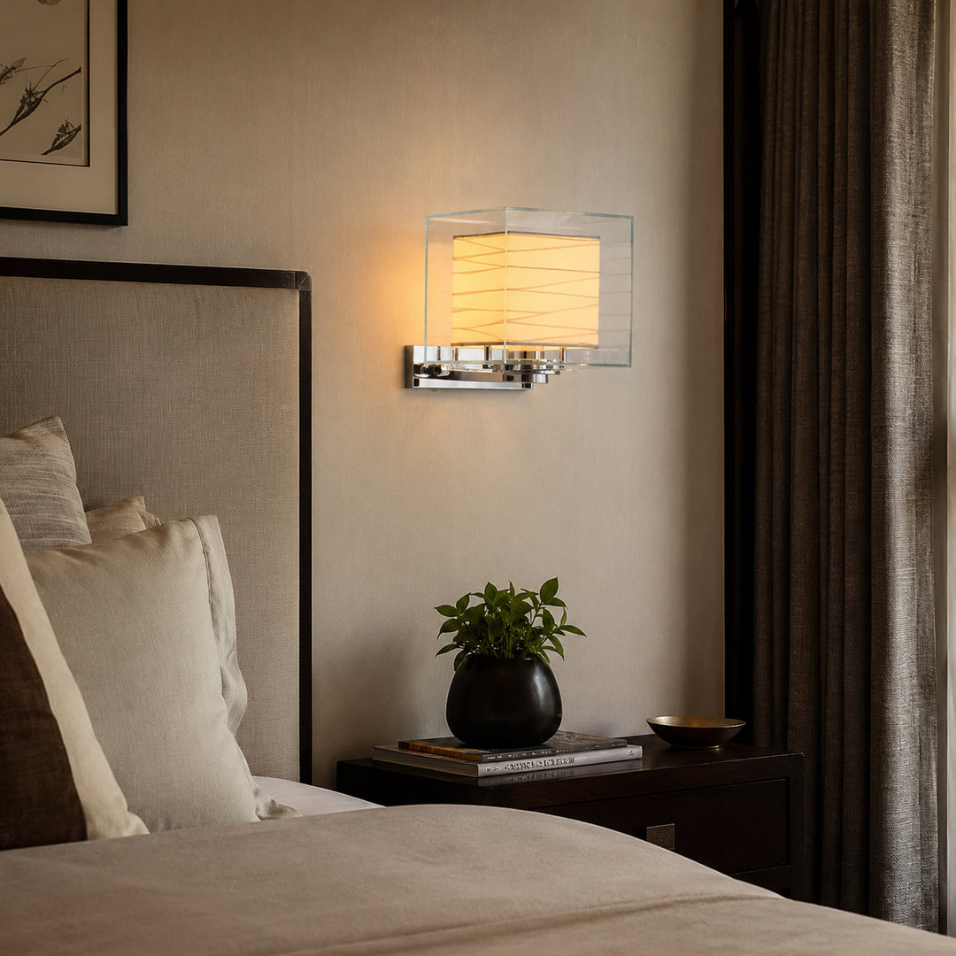 Cevrila Glass Cube Wall Lamp
