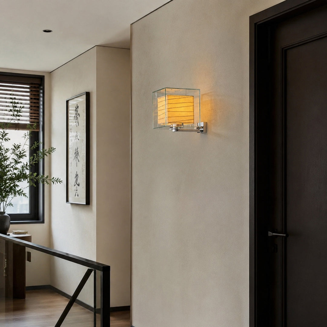 Cevrila Glass Cube Wall Lamp