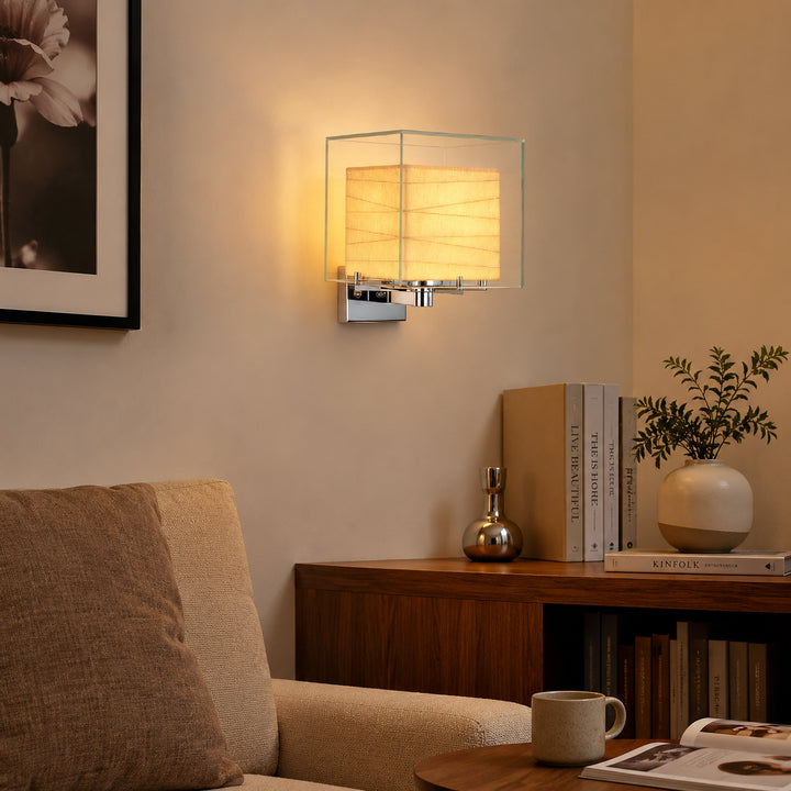 Cevrila Glass Cube Wall Lamp