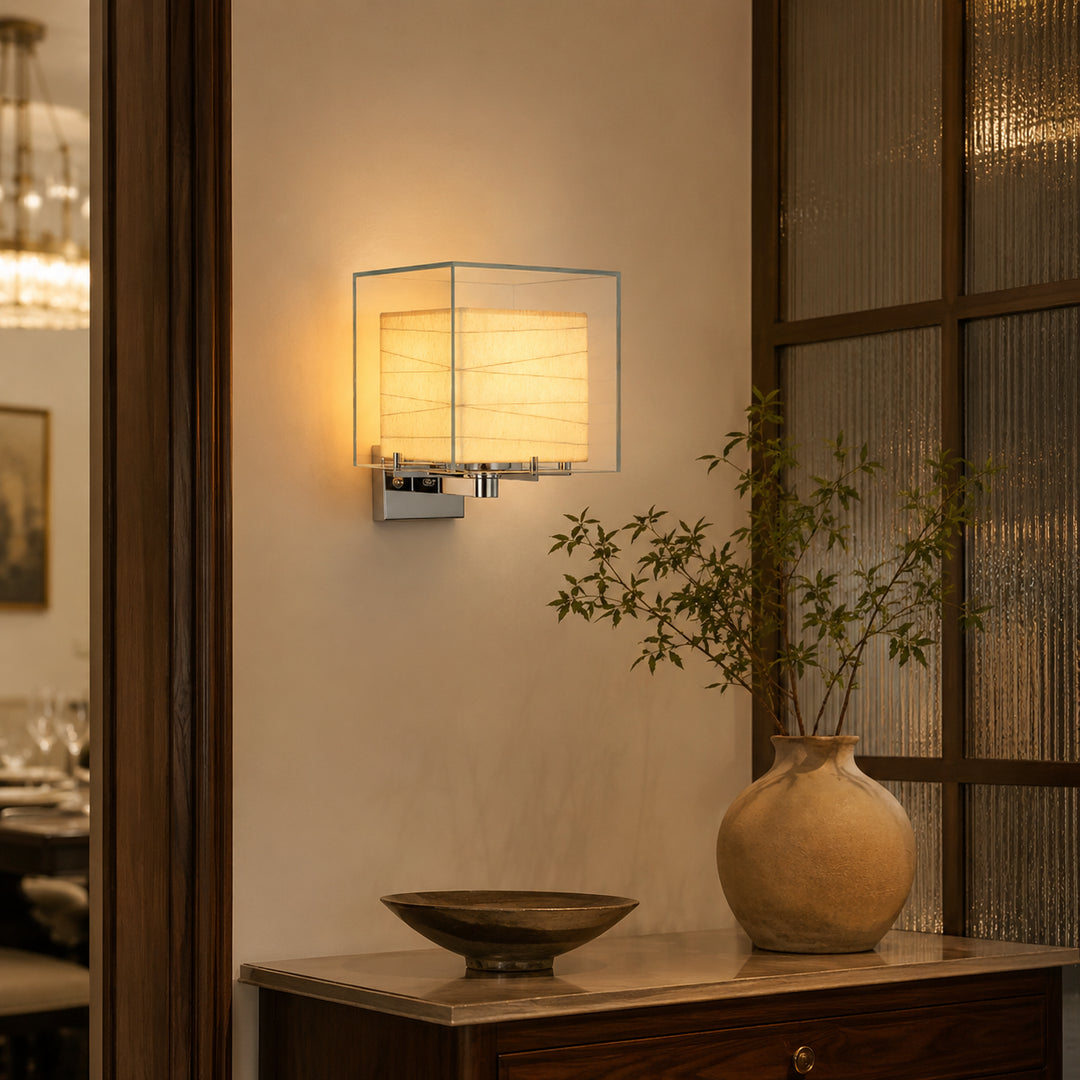 Cevrila Glass Cube Wall Lamp