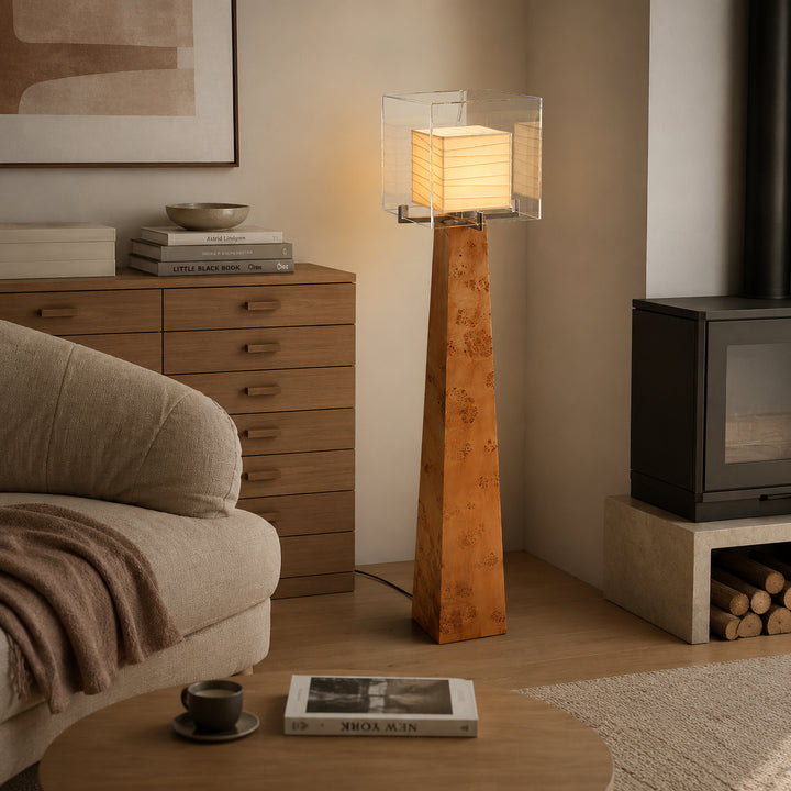 Cevrune Burl Wood Floor Lamp 1