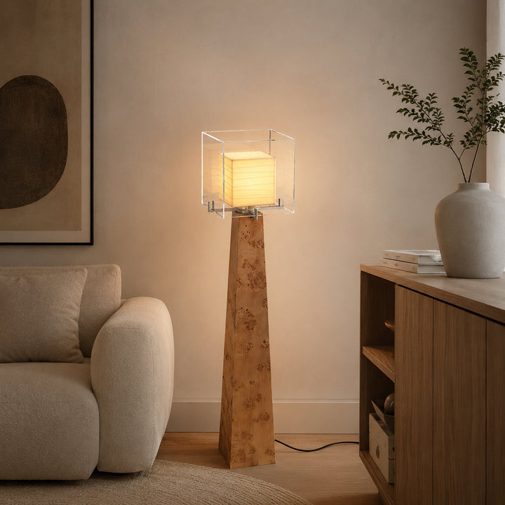 Cevrune Burl Wood Floor Lamp 3