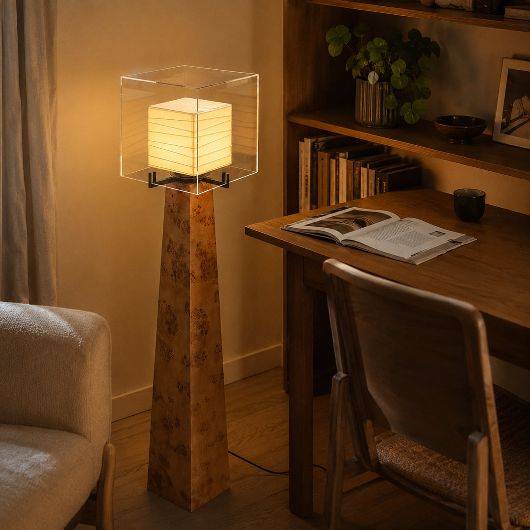 Cevrune Burl Wood Floor Lamp 4