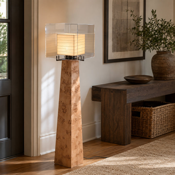 Cevrune Burl Wood Floor Lamp 5
