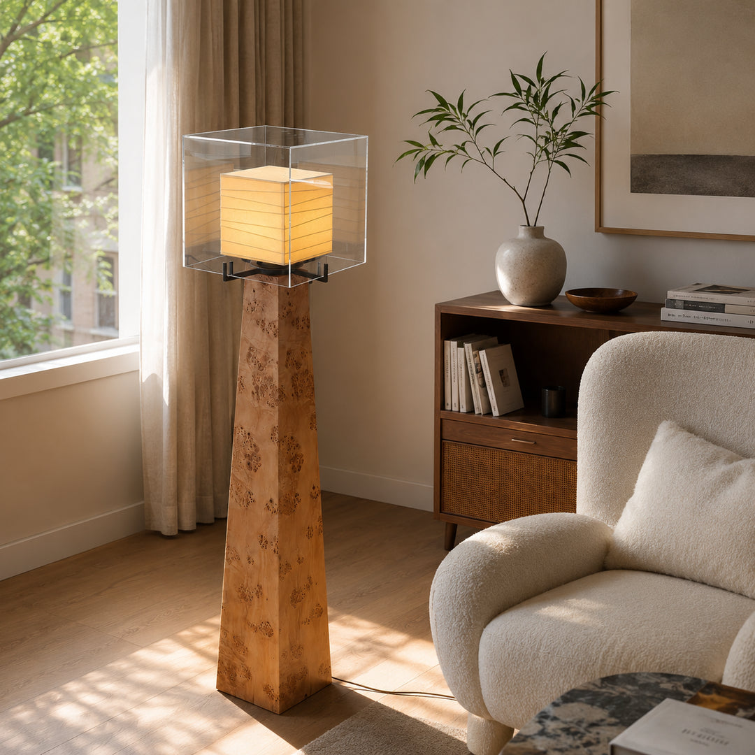 Cevrune Burl Wood Floor Lamp 6