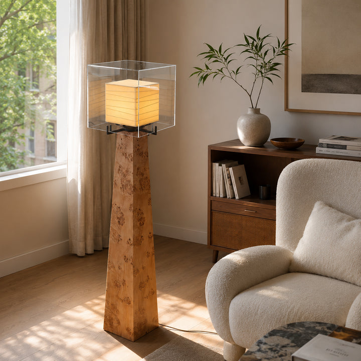 Cevrune Burl Wood Floor Lamp 6
