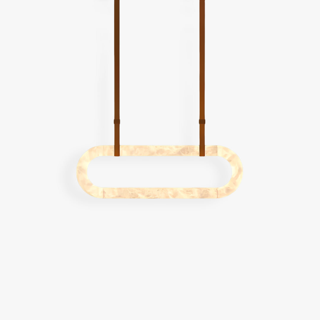 Lustre rond en albâtre