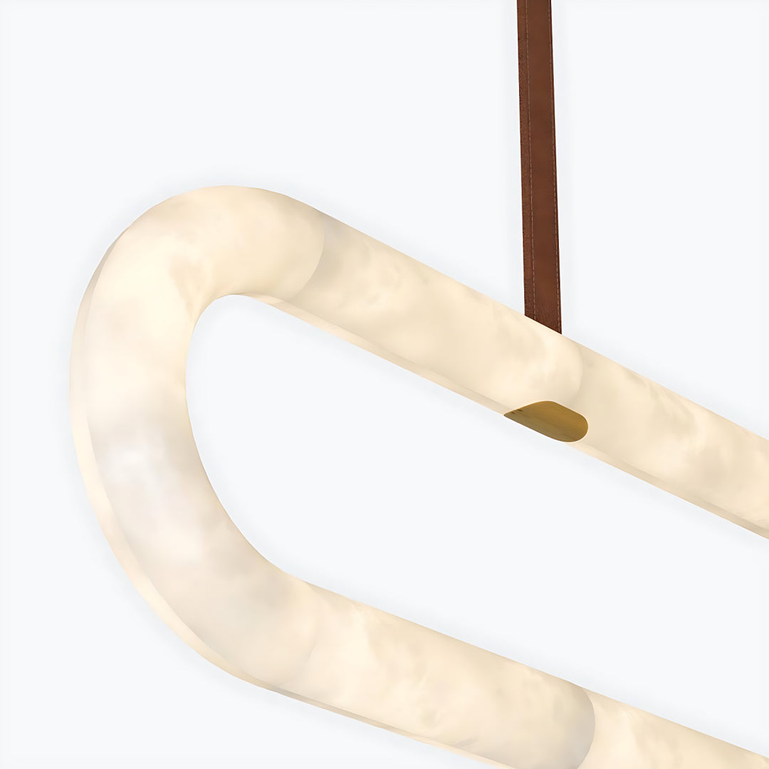 Lustre rond en albâtre