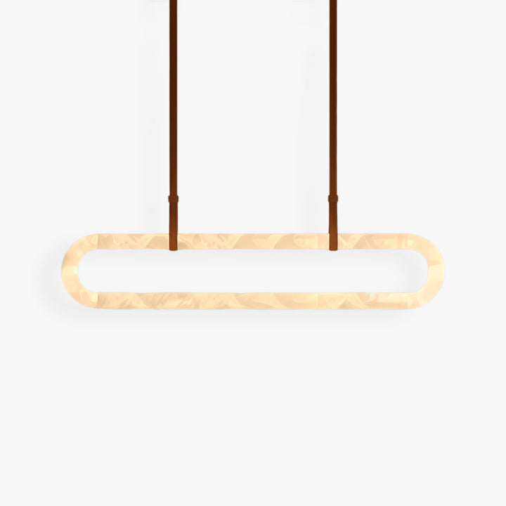 Lustre rond en albâtre