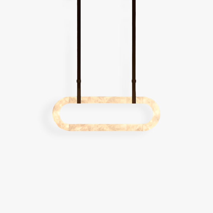 Lustre rond en albâtre