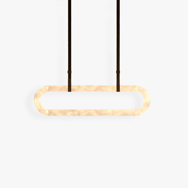 Lustre rond en albâtre