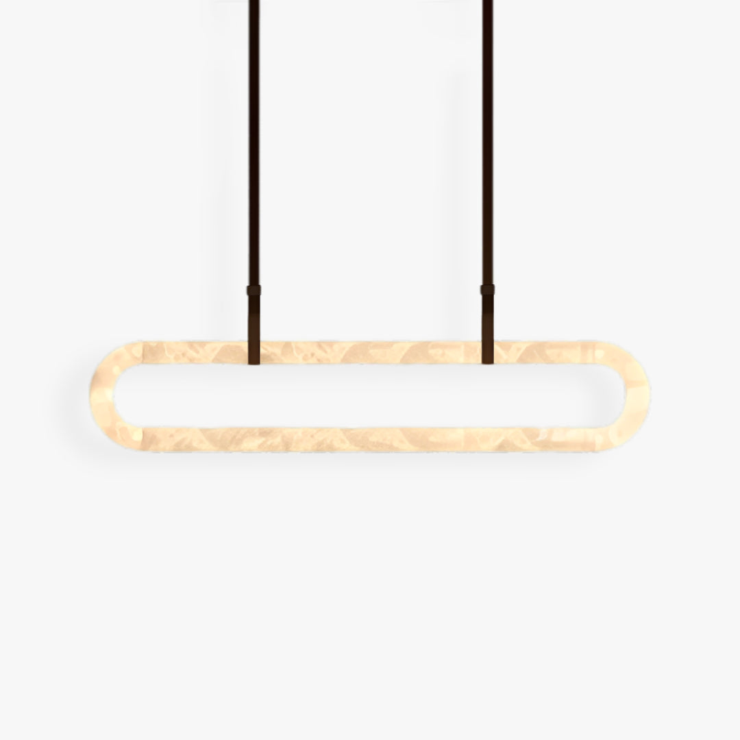 Lustre rond en albâtre