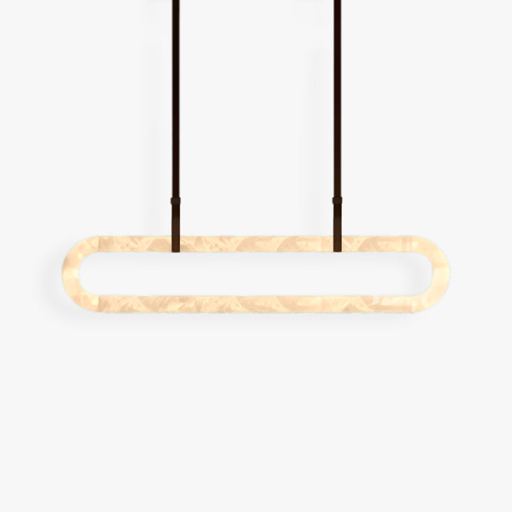 Lustre rond en albâtre