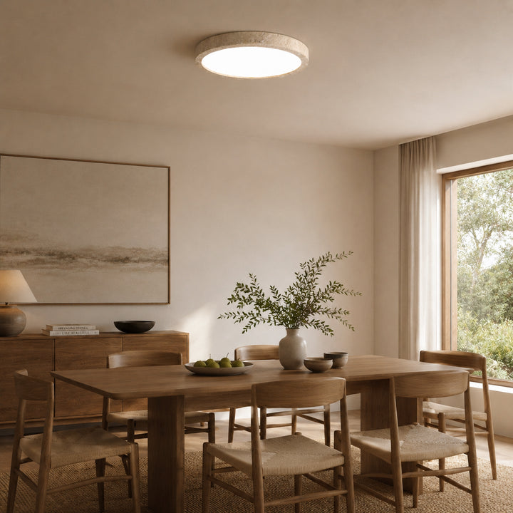 Cirvan Travertine Ring Ceiling Lamp 1