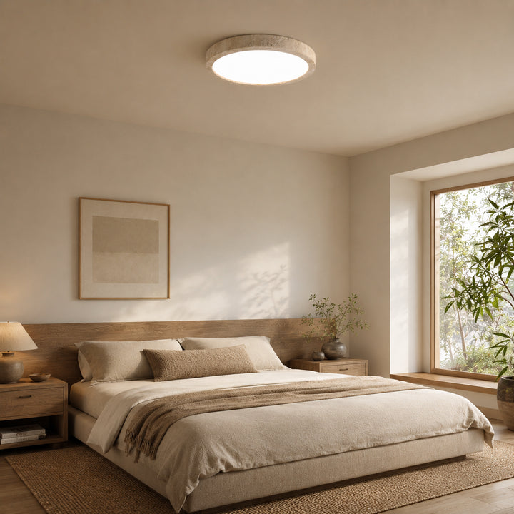 Cirvan Travertine Ring Ceiling Lamp 2
