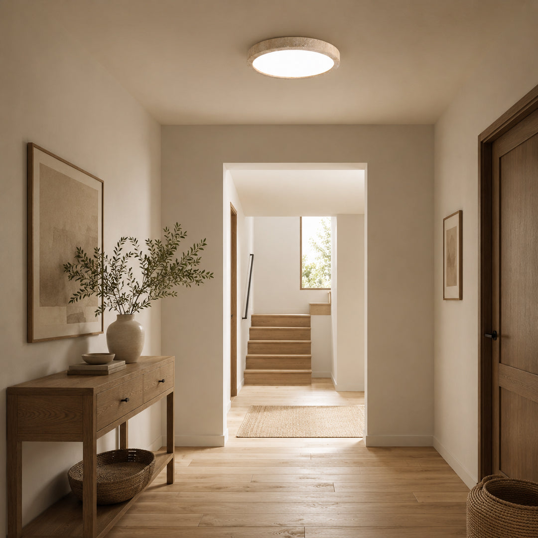 Cirvan Travertine Ring Ceiling Lamp 3