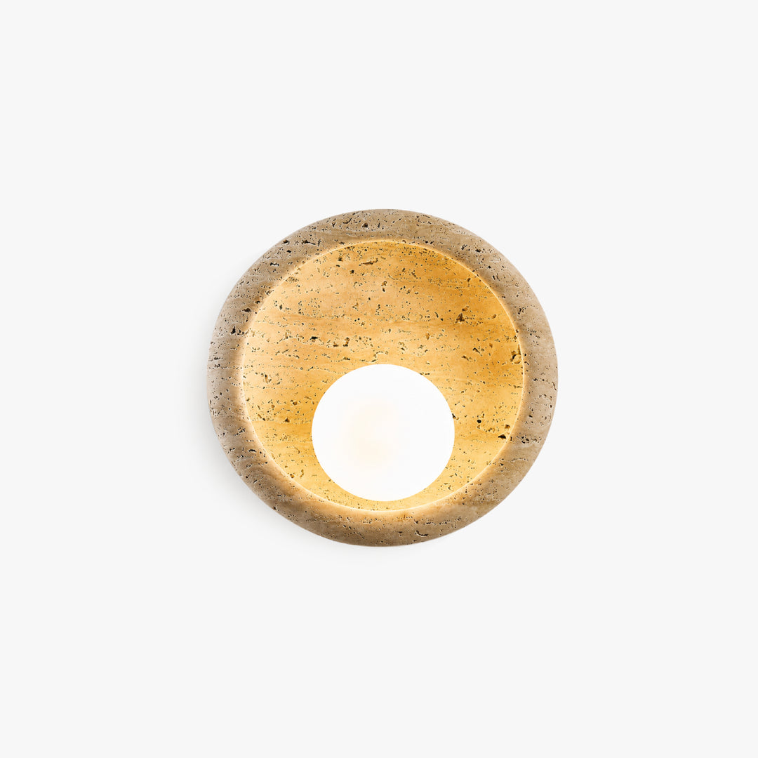 Cirvel Travertine Globe Wall Lamp 7