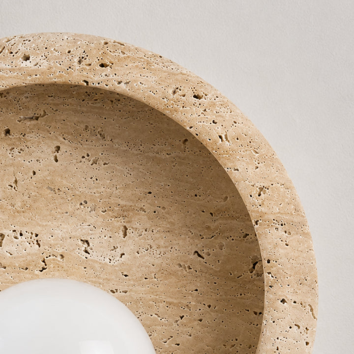 Cirvel Travertine Globe Wall Lamp 9