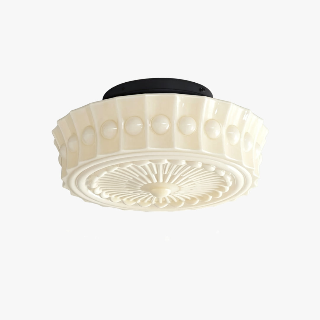 Classic Cream Glass Ceiling Light 1