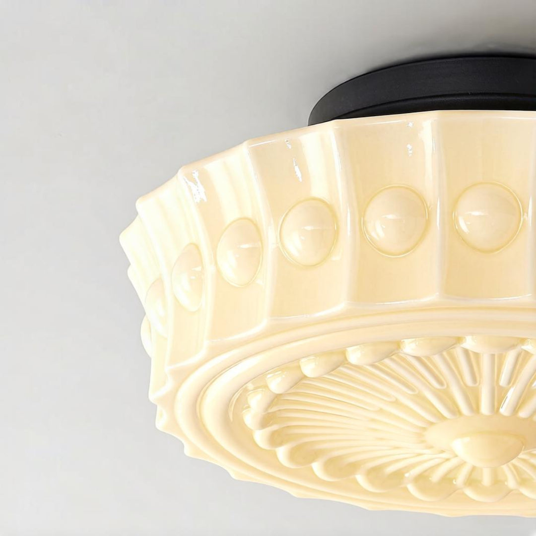 Classic Cream Glass Ceiling Light 13