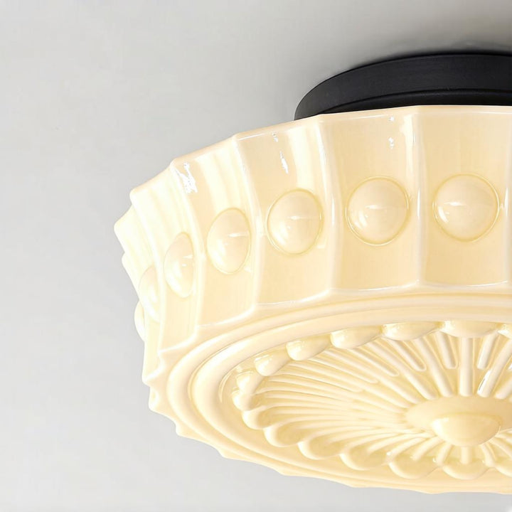 Classic Cream Glass Ceiling Light 13