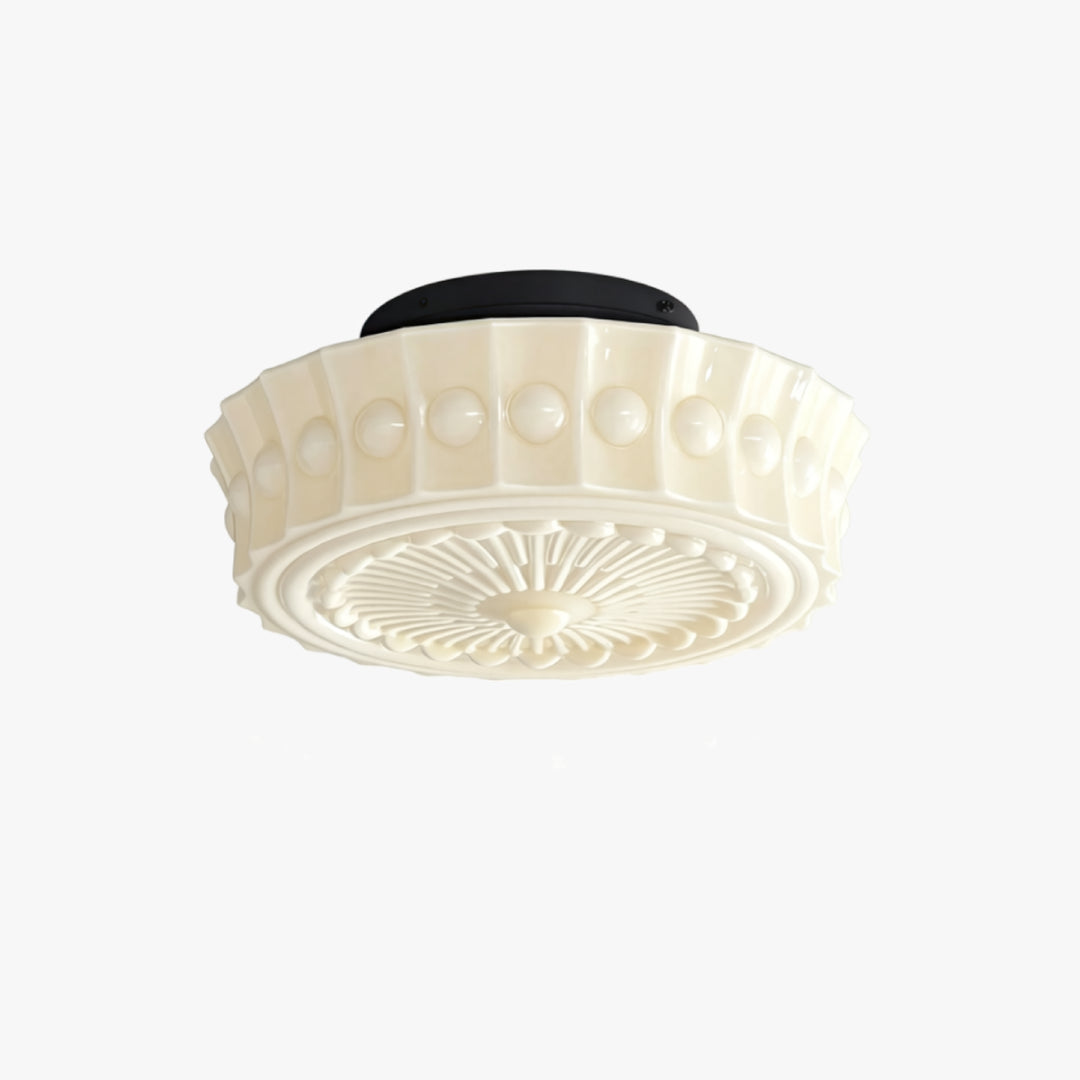 Classic Cream Glass Ceiling Light 4