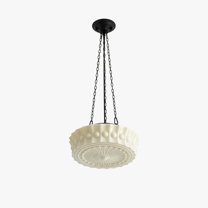 Classic Cream Glass Pendant Light 1