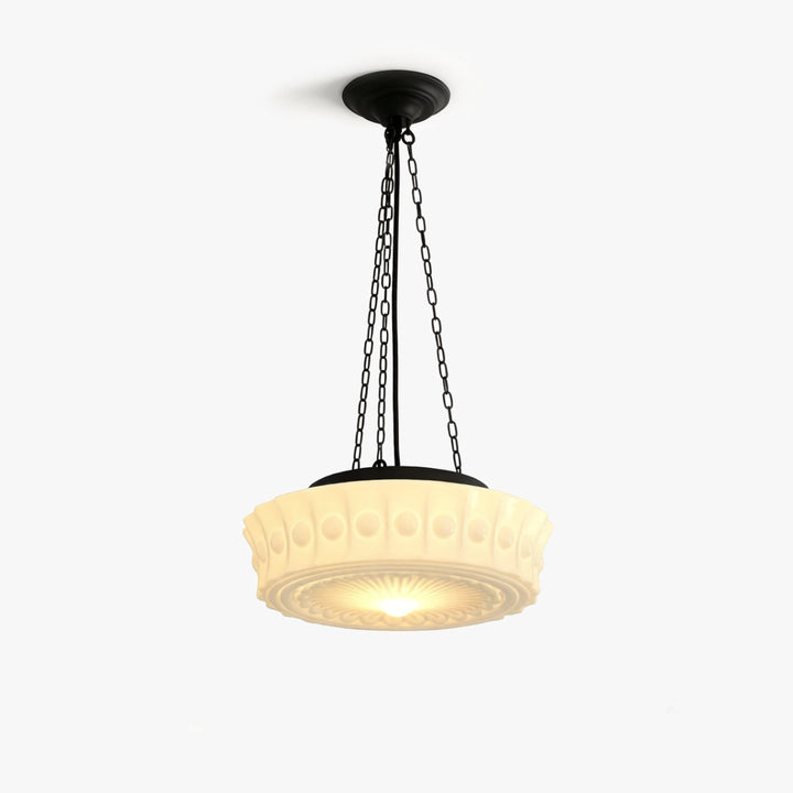 Classic Cream Glass Pendant Light 2