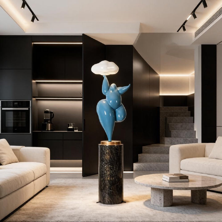  Cloud-Shaped Sculpture Floor Lamp 12