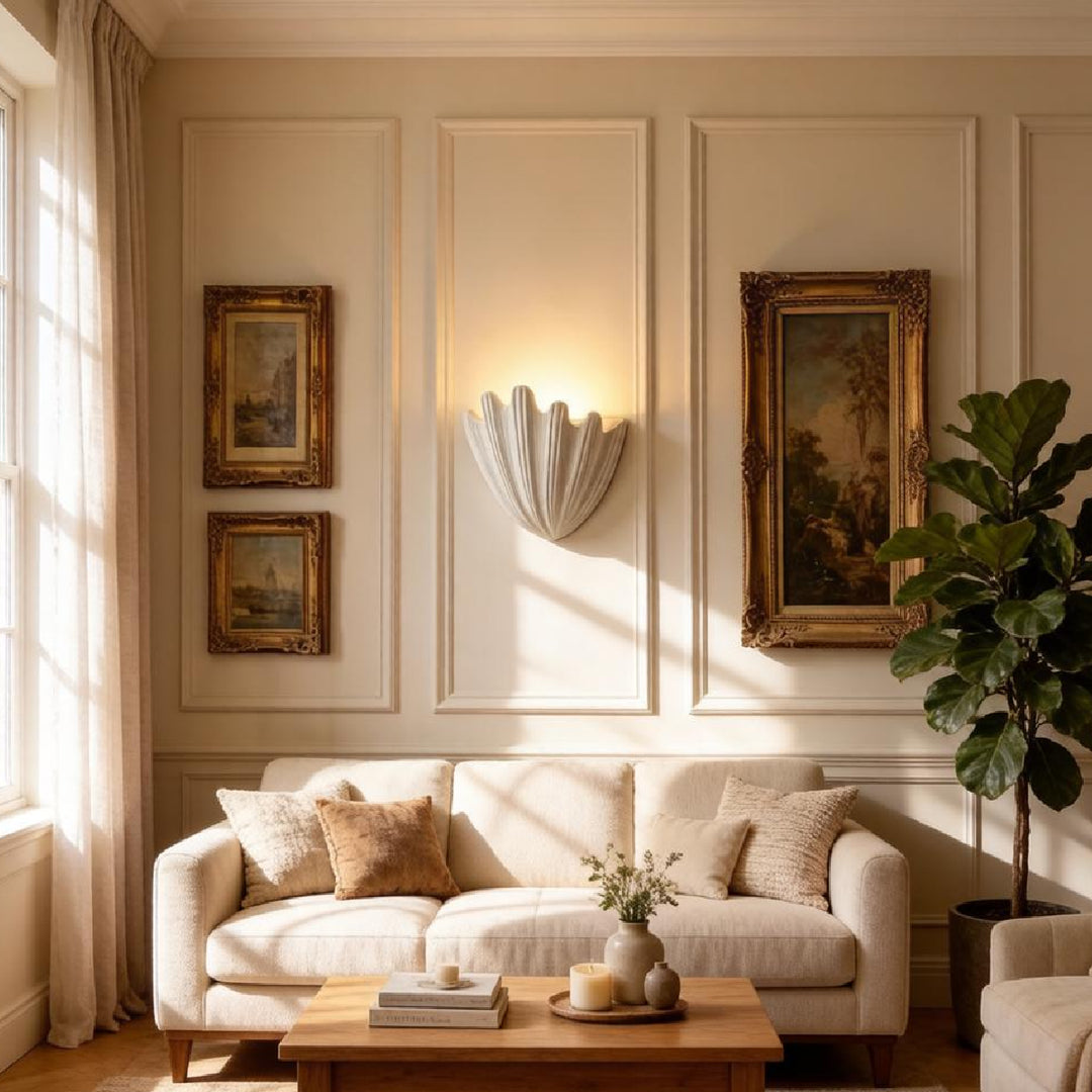 Coastal Wave Plaster Wall Light 11
