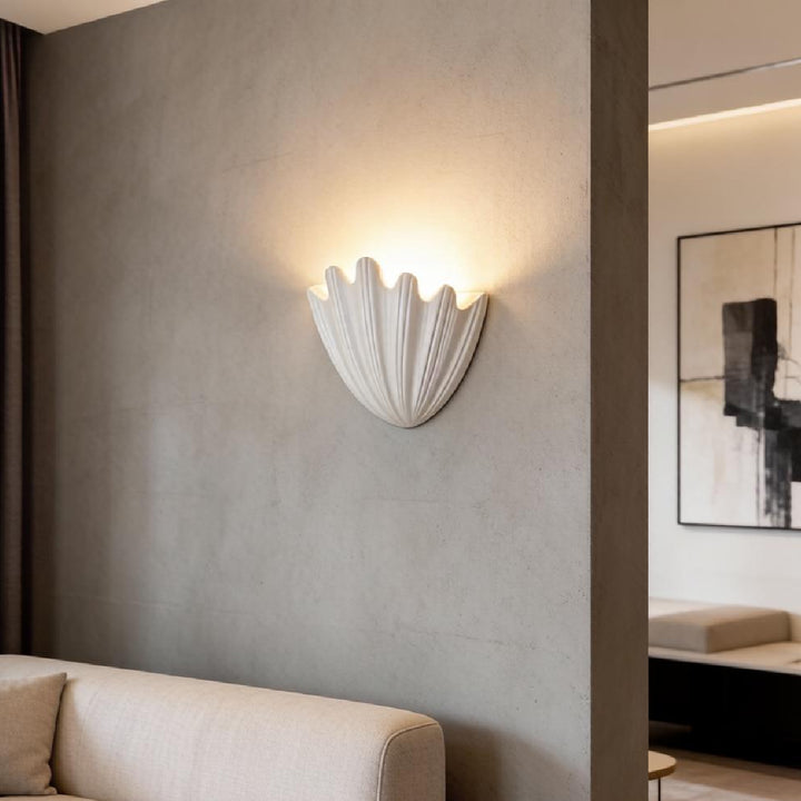 Coastal Wave Plaster Wall Light 12