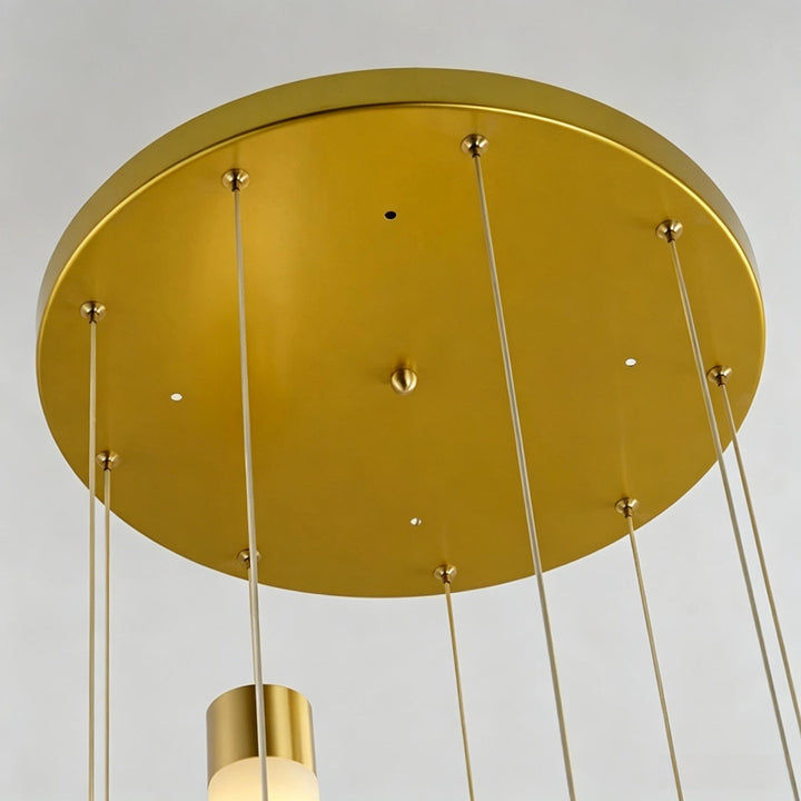 Column Alabaster Gold Chandelier 17