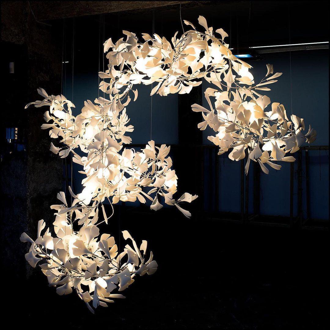 Combination Gingko Chandelier 10