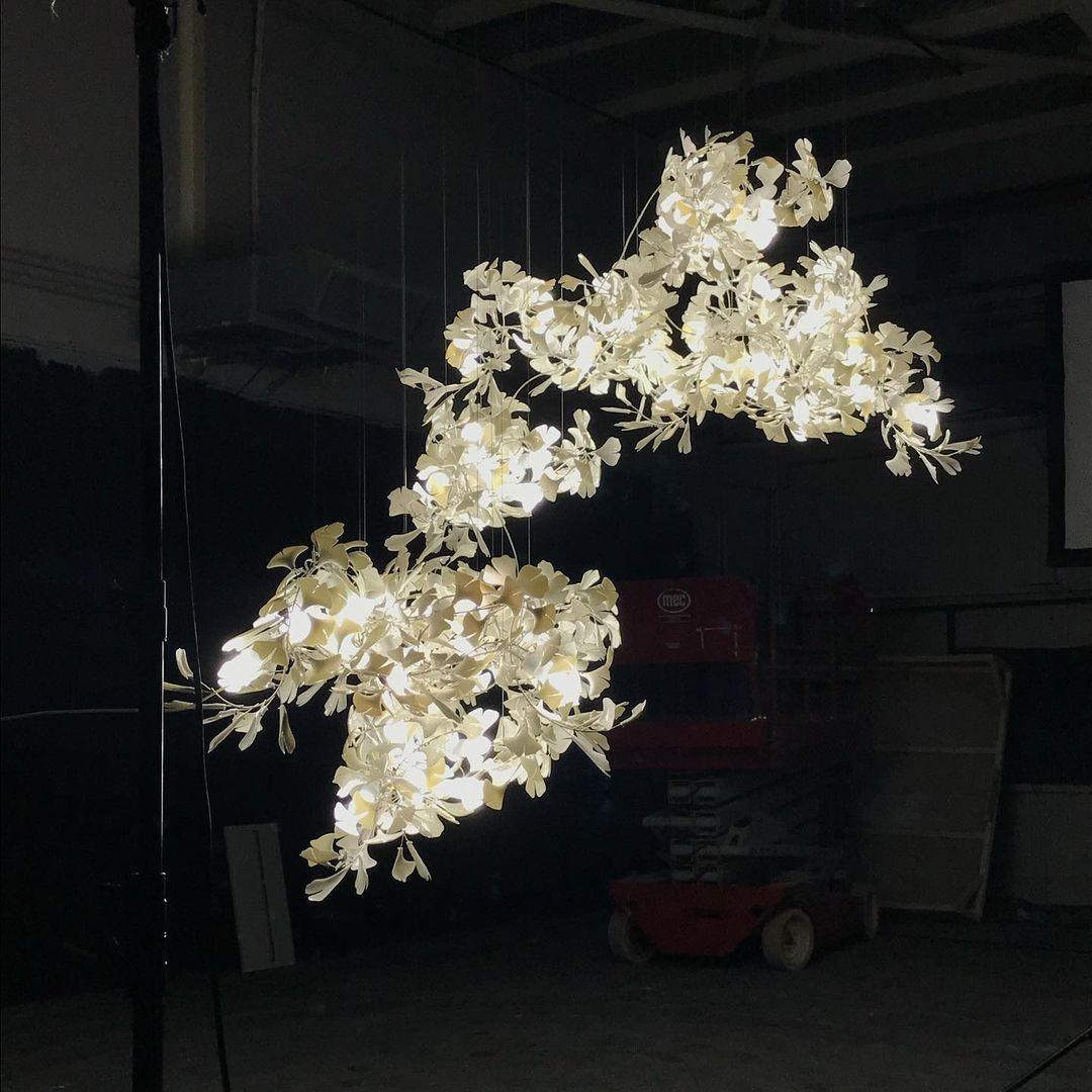 Combination Gingko Chandelier 12