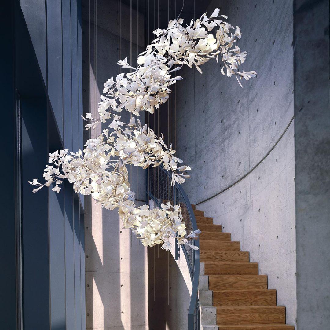 Combination Gingko Chandelier 4