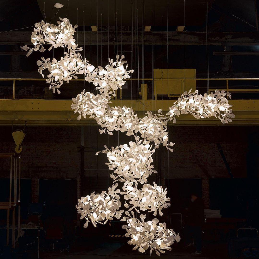 Combination Gingko Chandelier 7