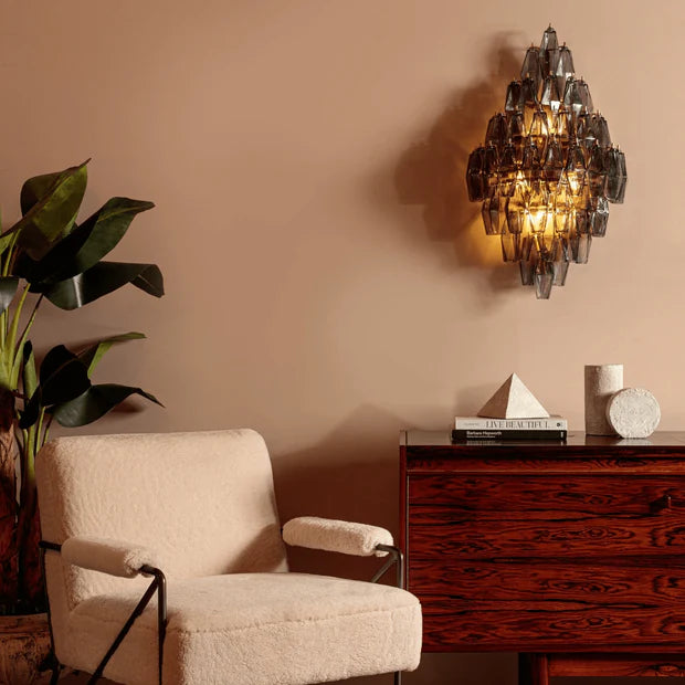 Cressa Amber Glass Wall Sconce 6