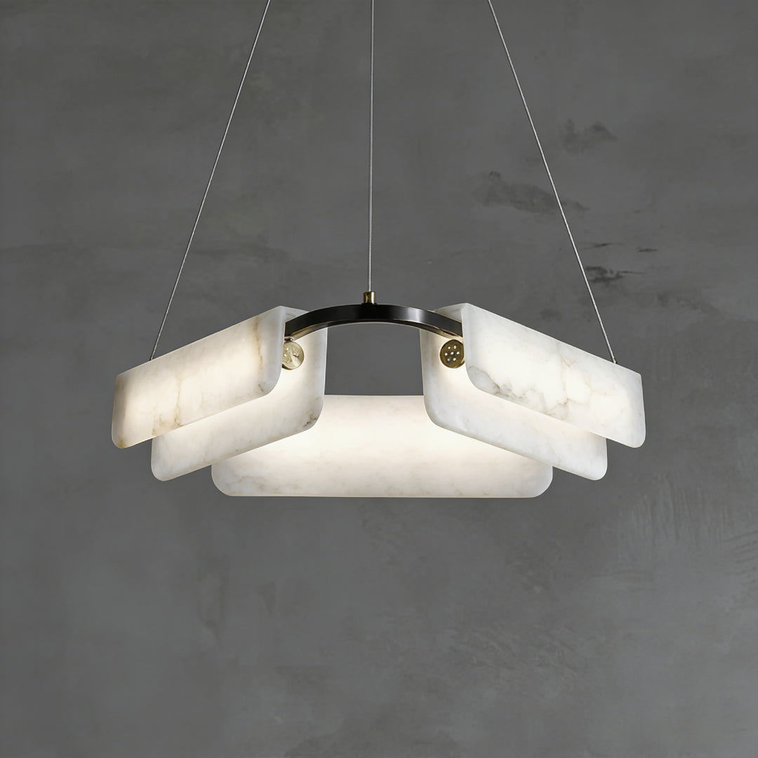 Delia Alabaster Halo Chandelier – AIBIALIGHT