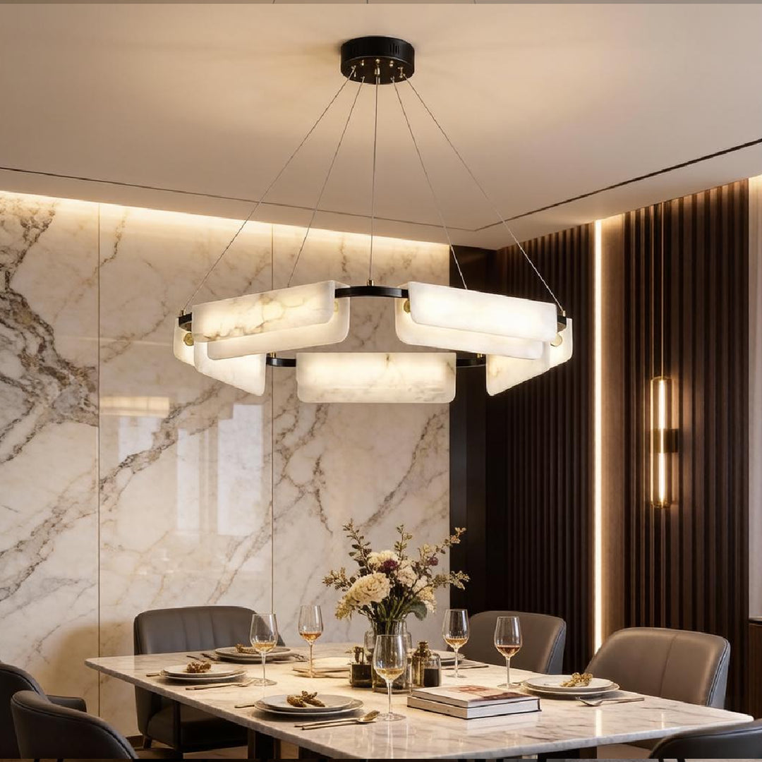 Delia Alabaster Chandelier 12