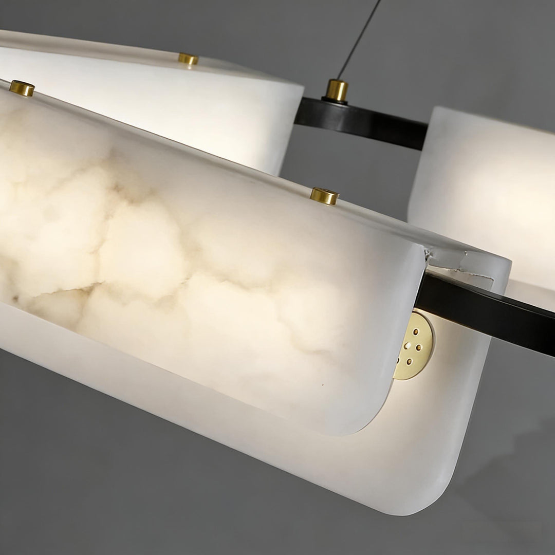 Delia Alabaster Halo Chandelier – AIBIALIGHT