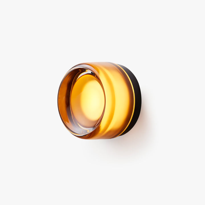 Wandleuchte aus genopptem Glas