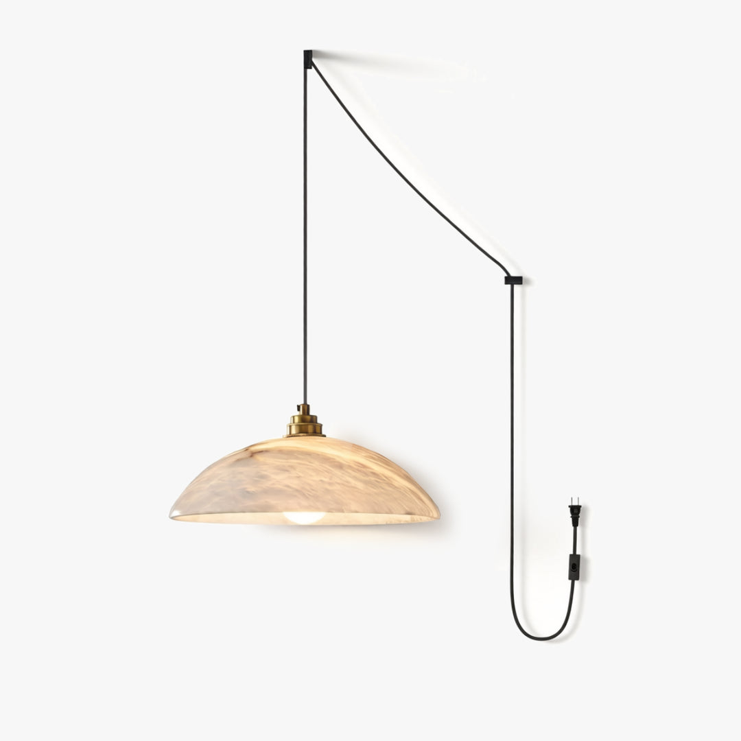 Dome Alabaster Pendant Swag Light 1