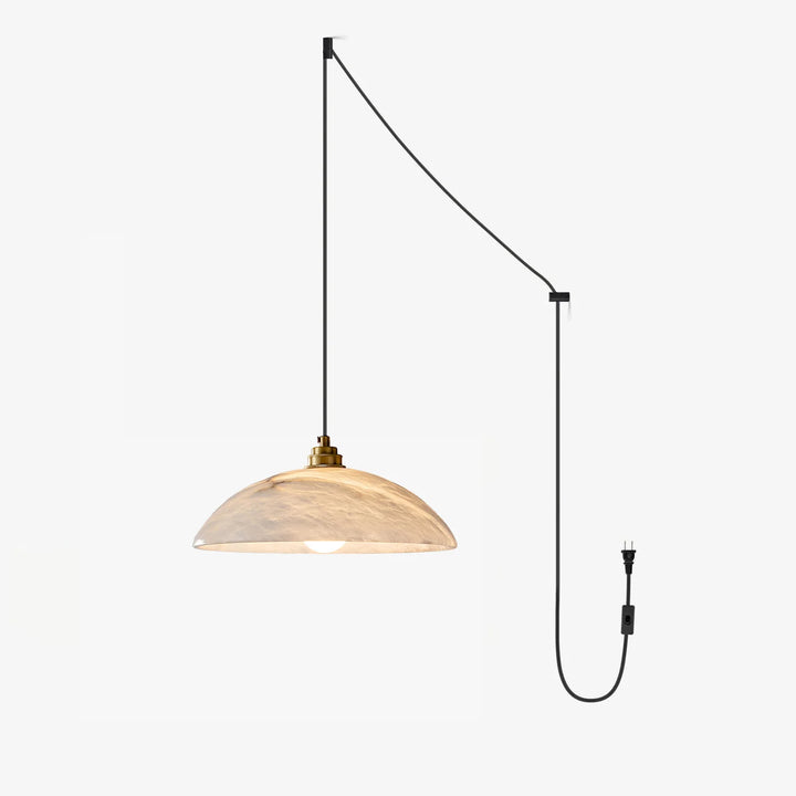 Dome Alabaster Pendant Swag Light 13