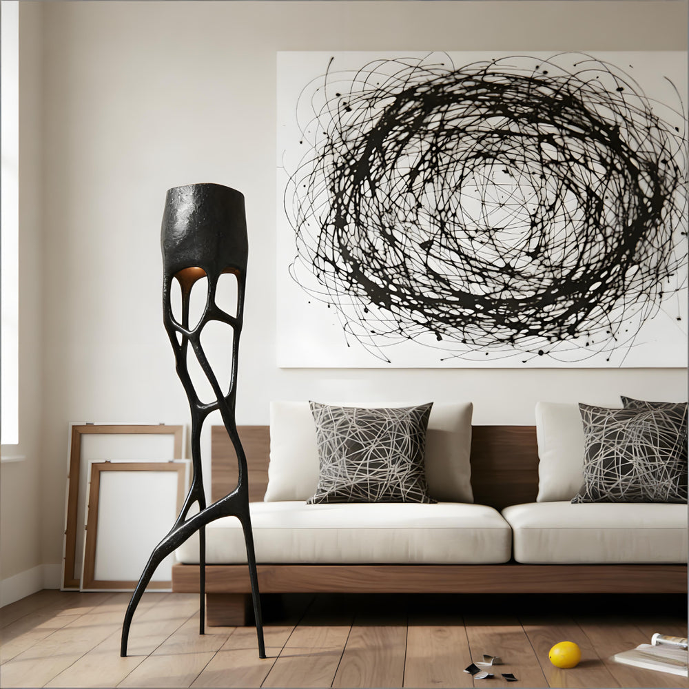 Ebon Aura Sculpture Floor Lamp 7