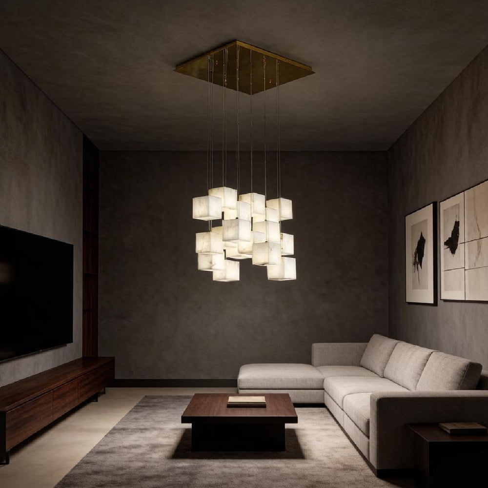 Eichholtz Box Alabaster Chandelier – AIBIALIGHT